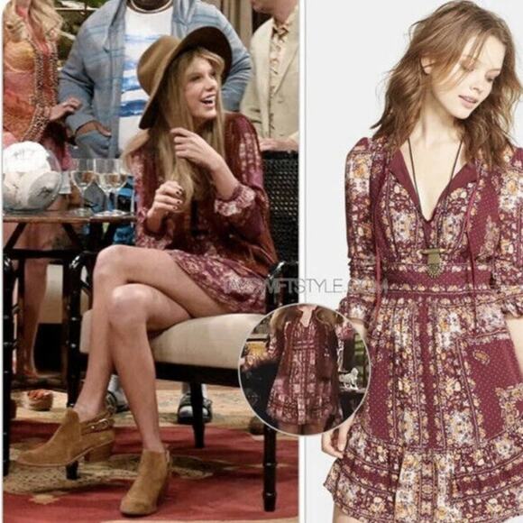 Free People Bridgette Small Long Sleeve Boho Dress - Picture 11 of 11